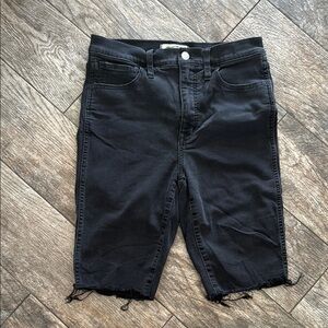 Madewell Black Denim Bermuda Shorts